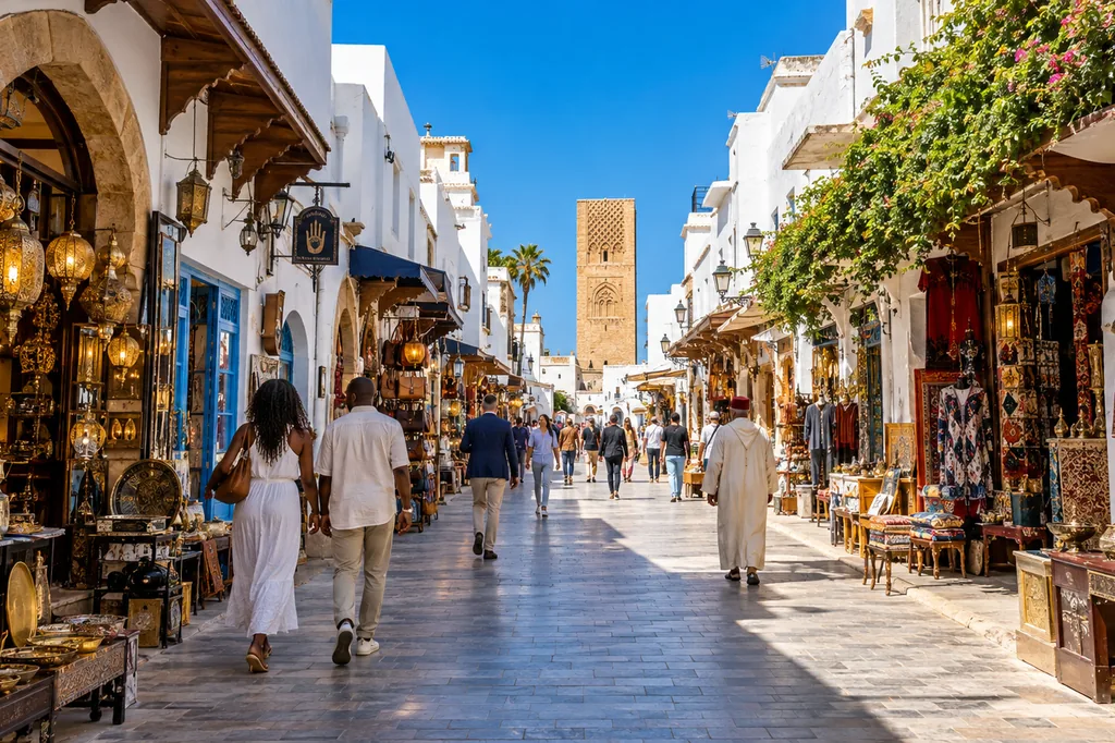Rue des Consuls et artisanat marocain à Rabat
