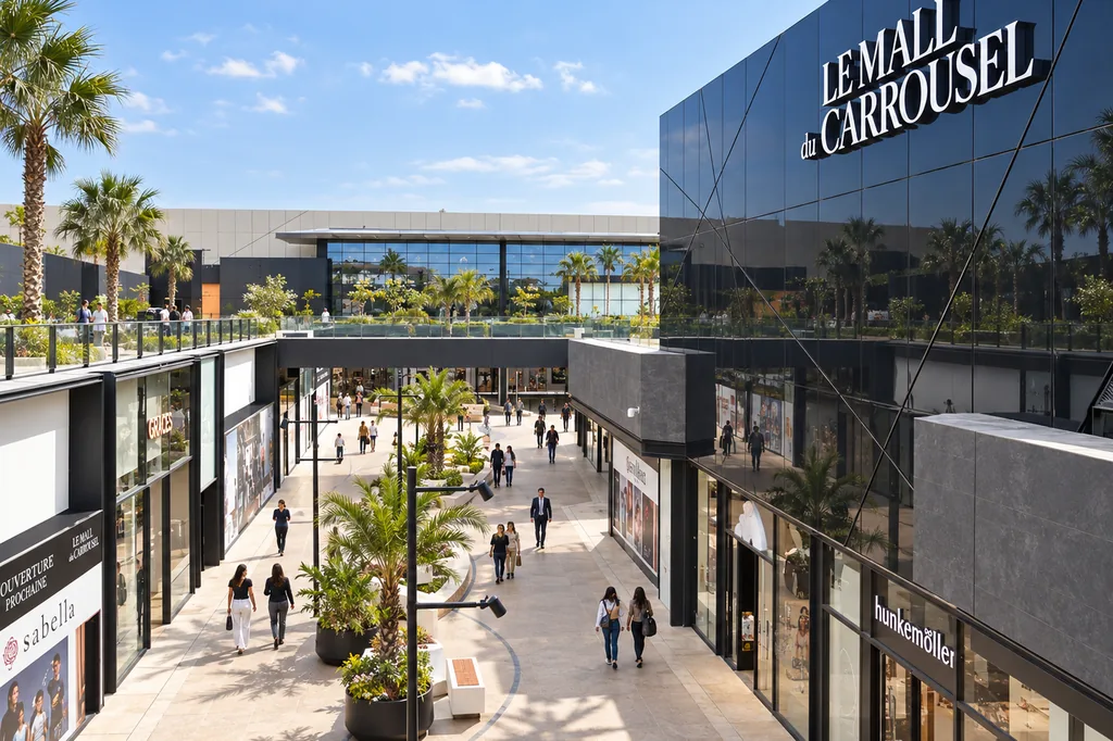 Galeries à ciel ouvert du Mall du Carrousel à Rabat
