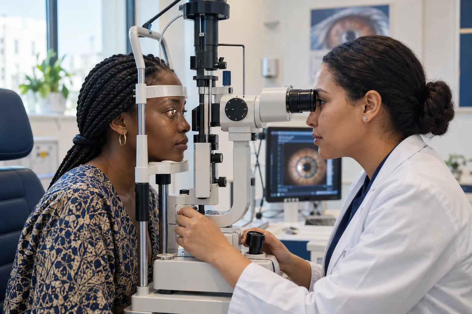 Slit-lamp eye examination